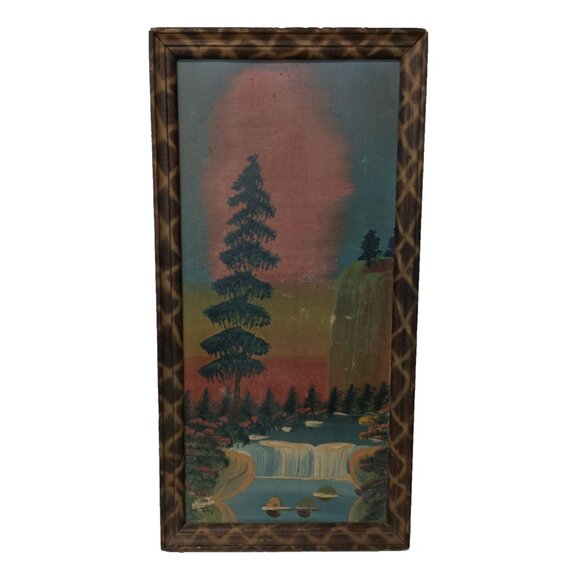 Vintage Other - Vintage Antique Original Early 20th Century Landscape Oil Painting Framed Art